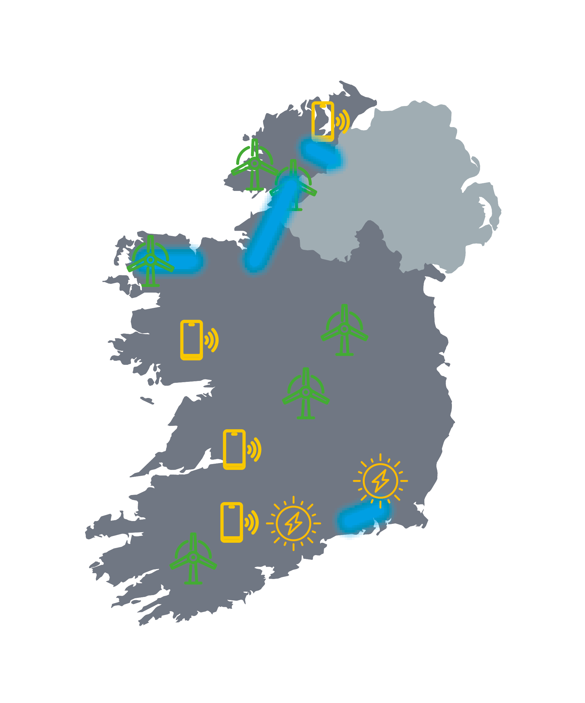 Map of Ireland illustrating approach 4